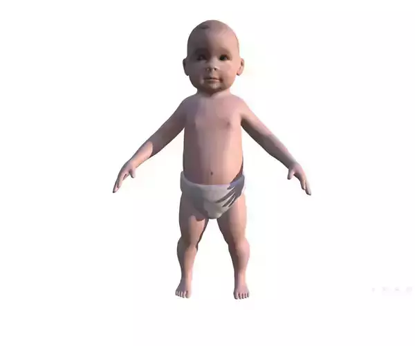 3D Baby in diapers