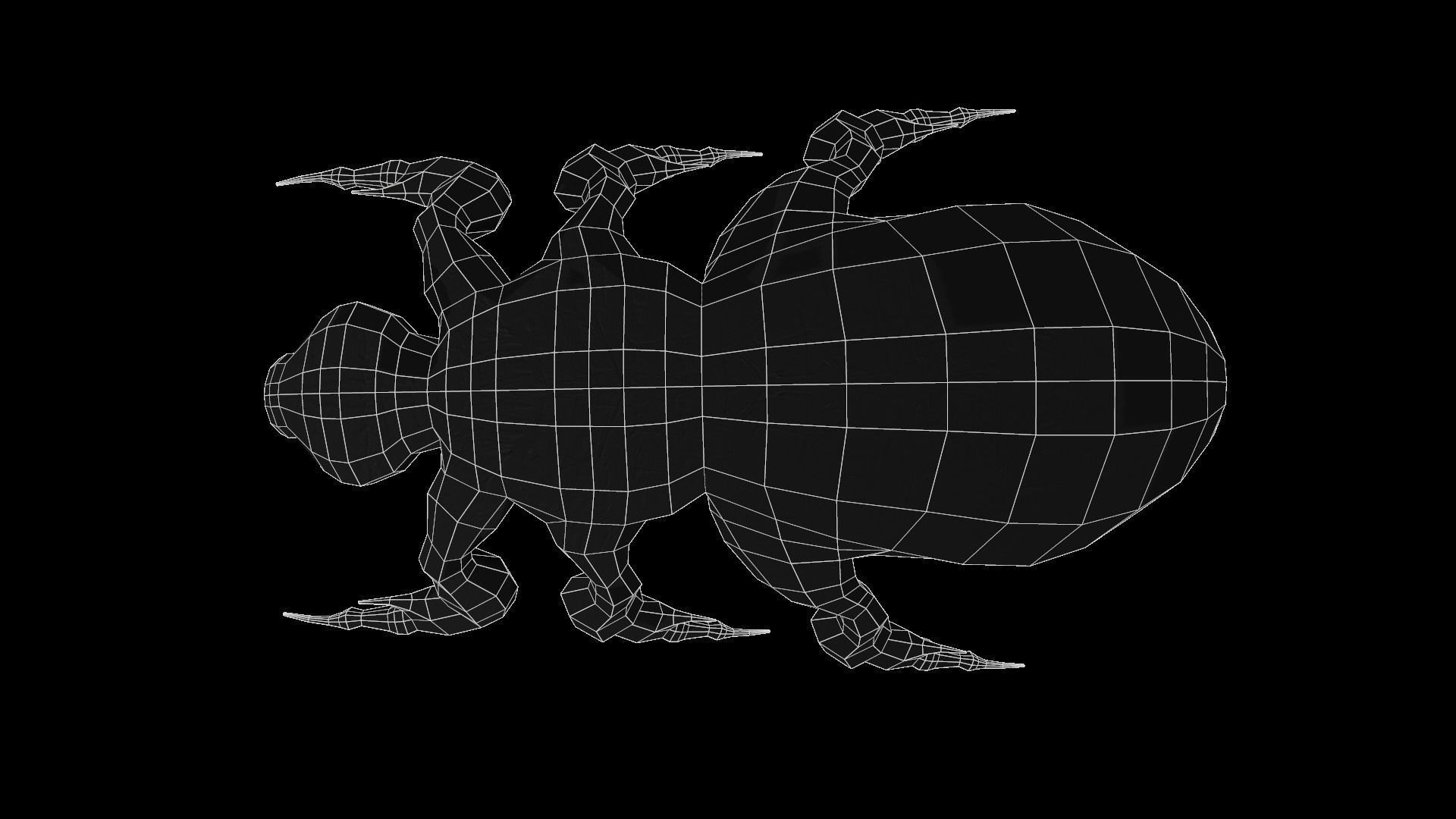 Fleas Insect Tick Louse 3D model Low-poly 3D model_5