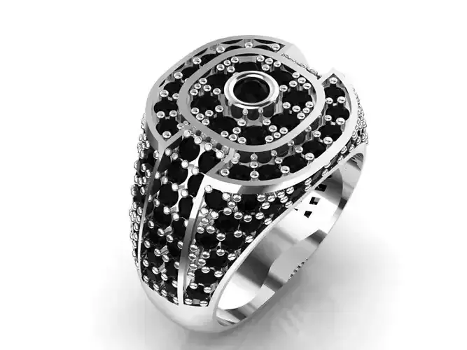 Ring Gold Silver 3D printing