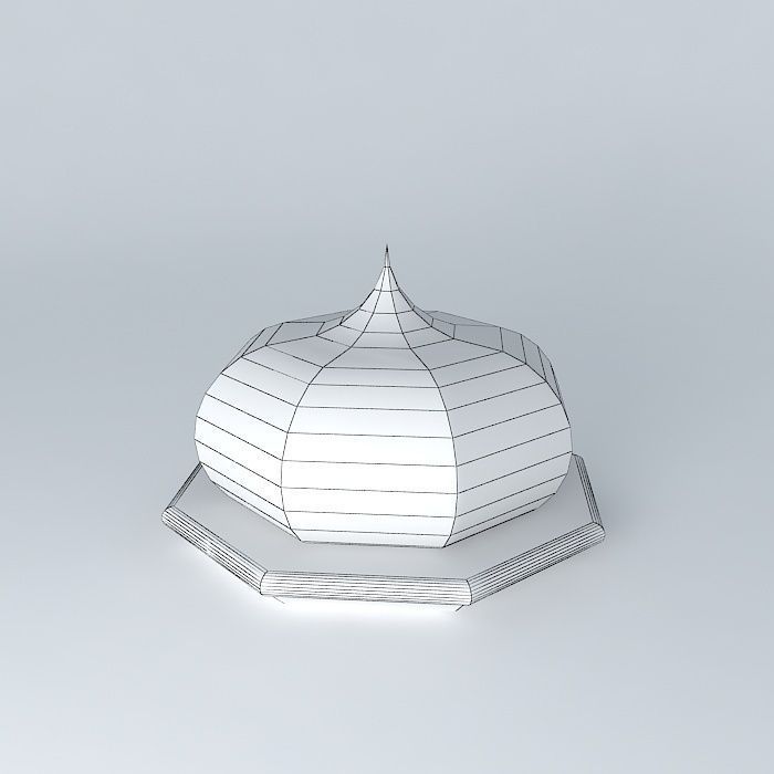 details islamic dome Free 3D model_3