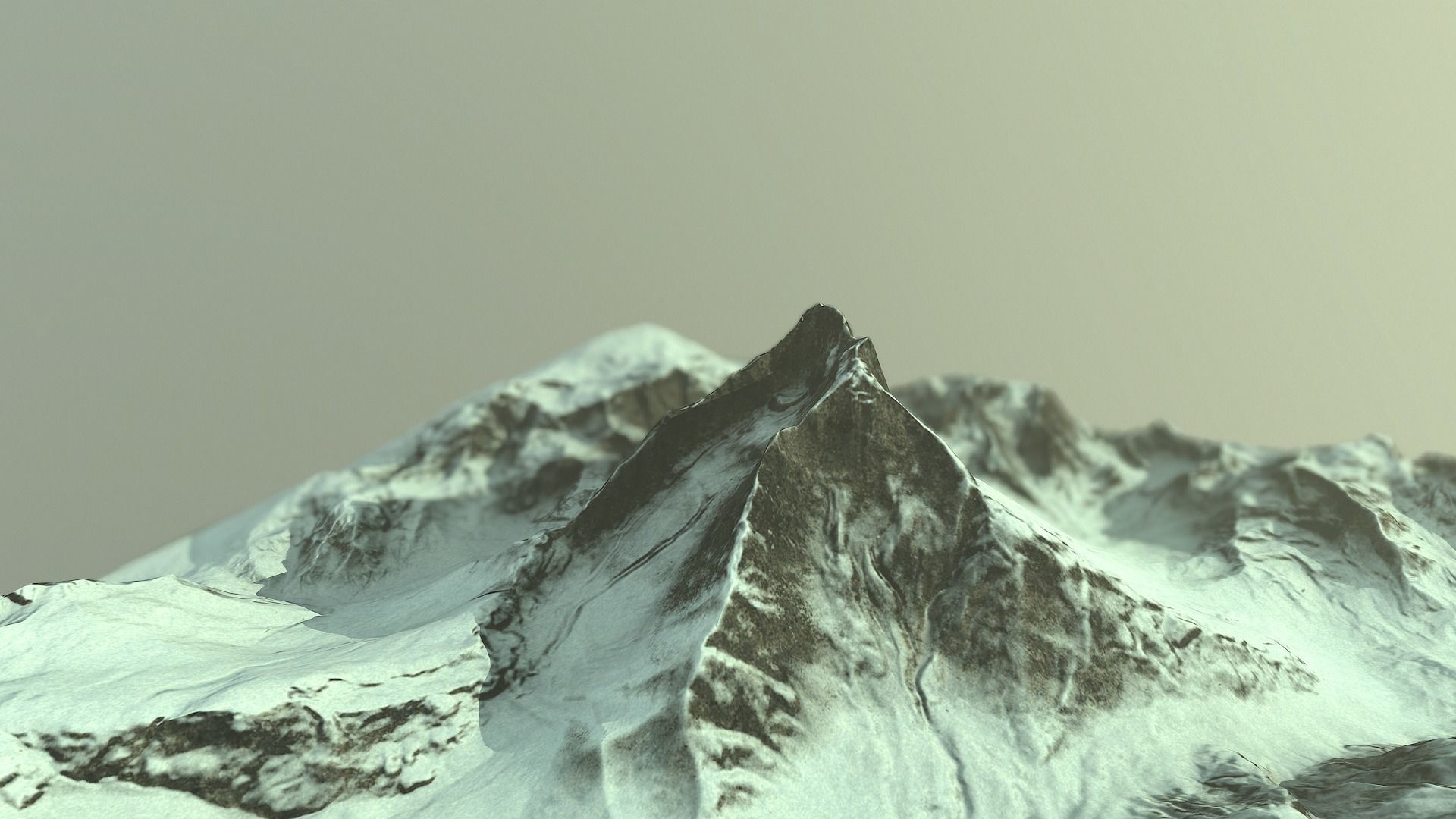 Snow Mountain Low-poly 3D model_5