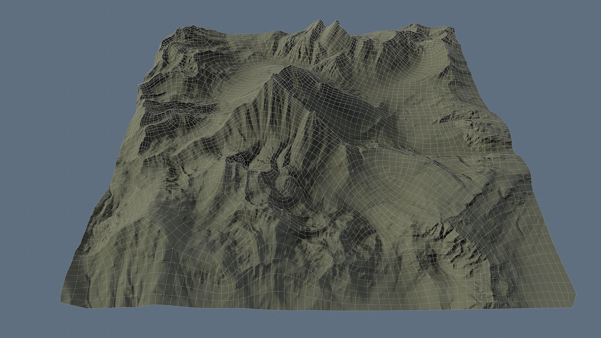 Snow Mountain Low-poly 3D model_9