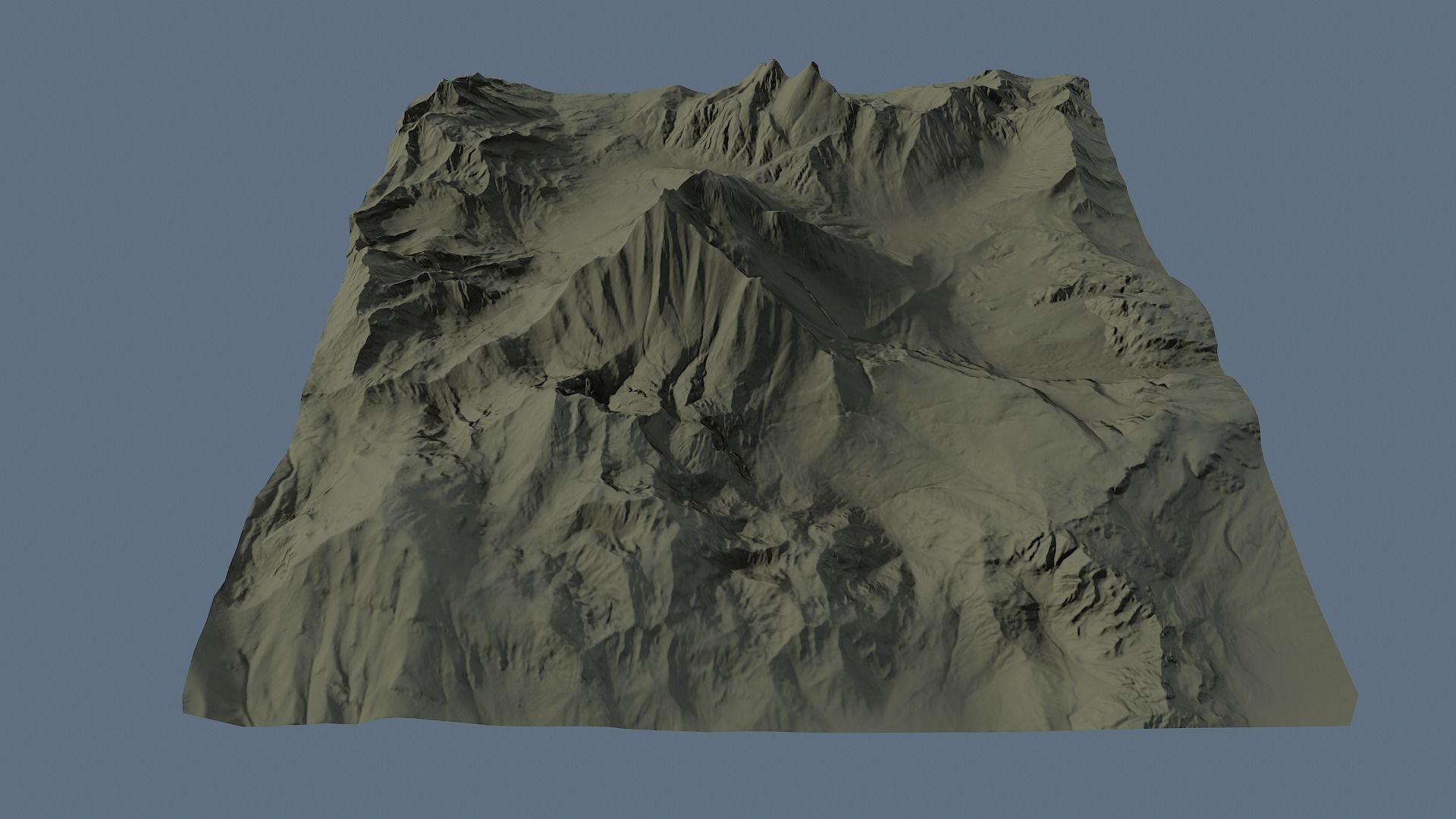 Snow Mountain Low-poly 3D model_8