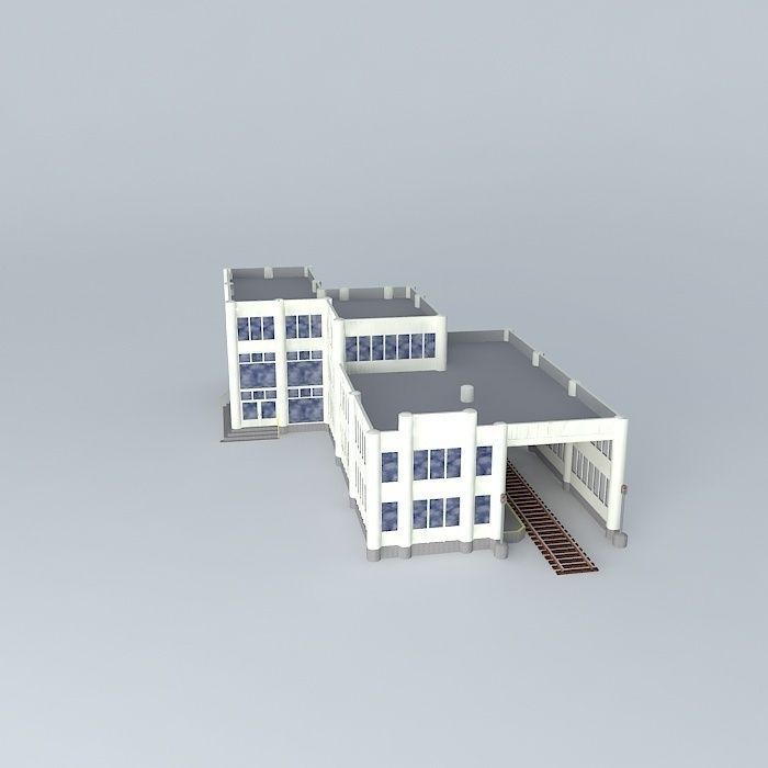 Train Station Free 3D model_2