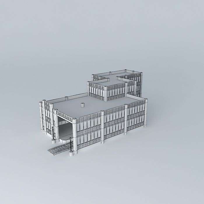 Train Station Free 3D model_4