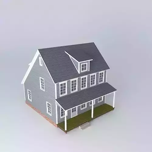 Salt Box House Free 3D model