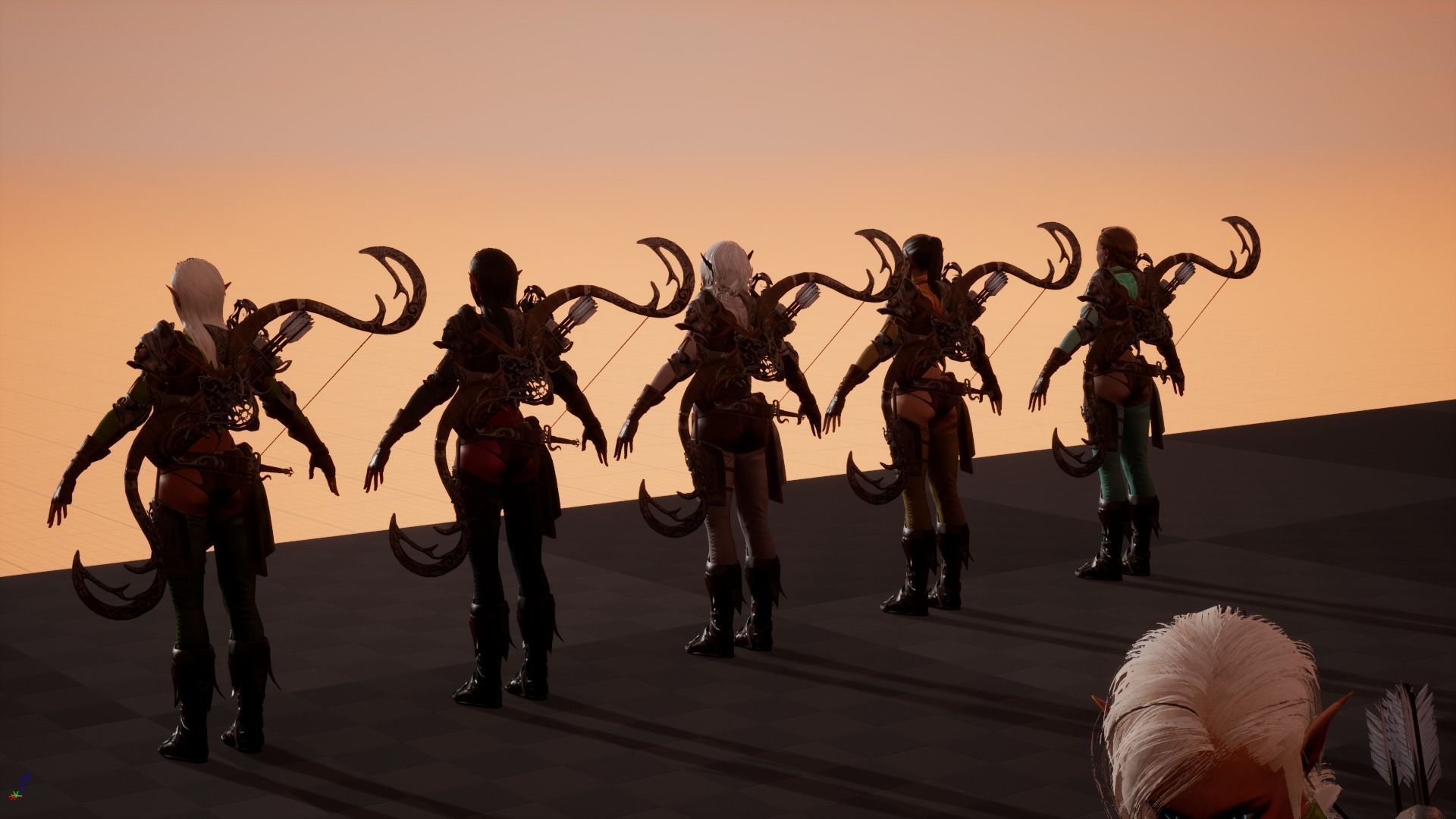 Elf girl Low-poly 3D model_36