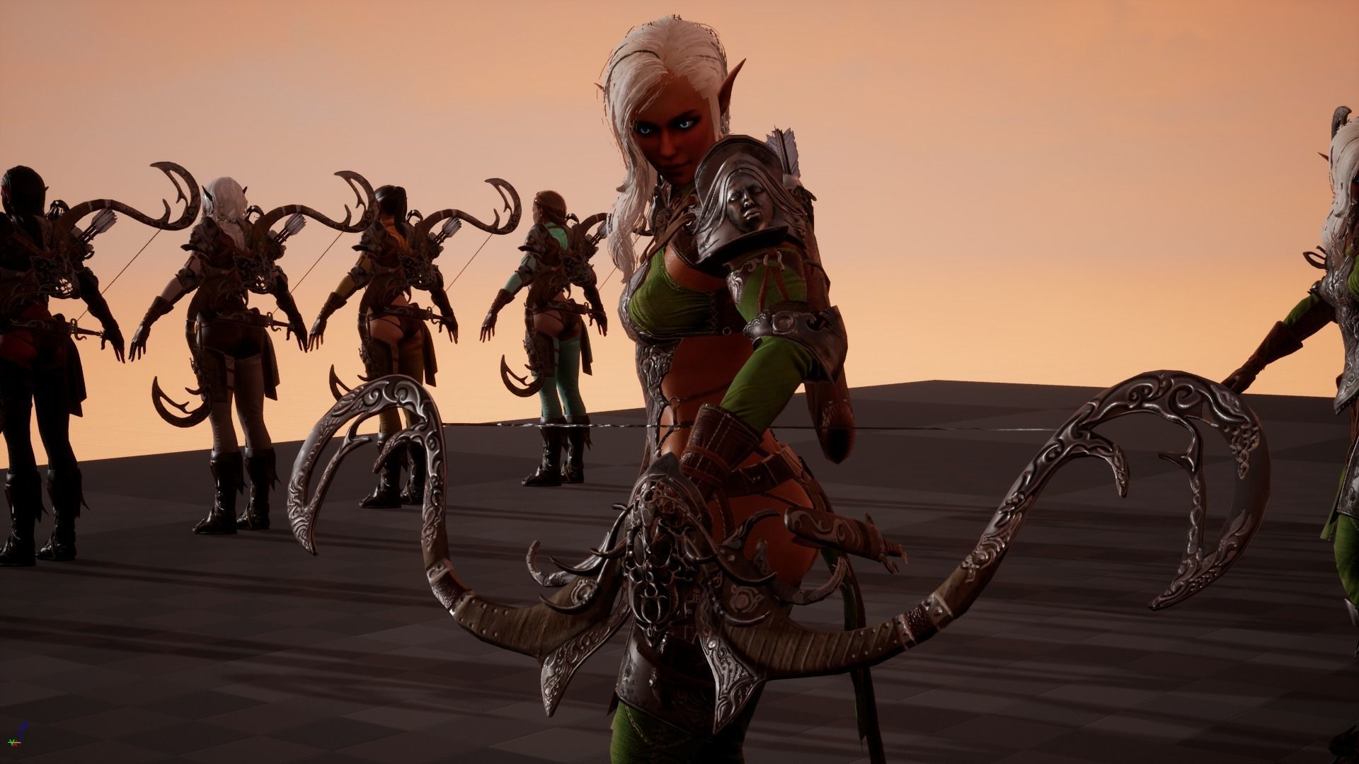 Elf girl Low-poly 3D model_38