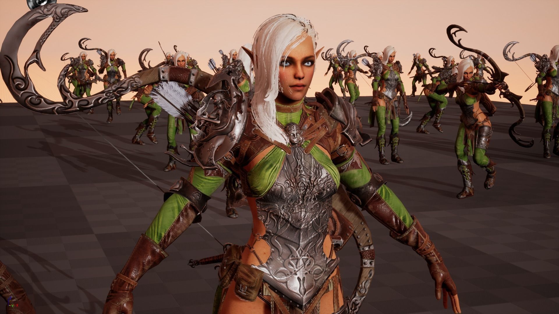 Elf girl Low-poly 3D model_31