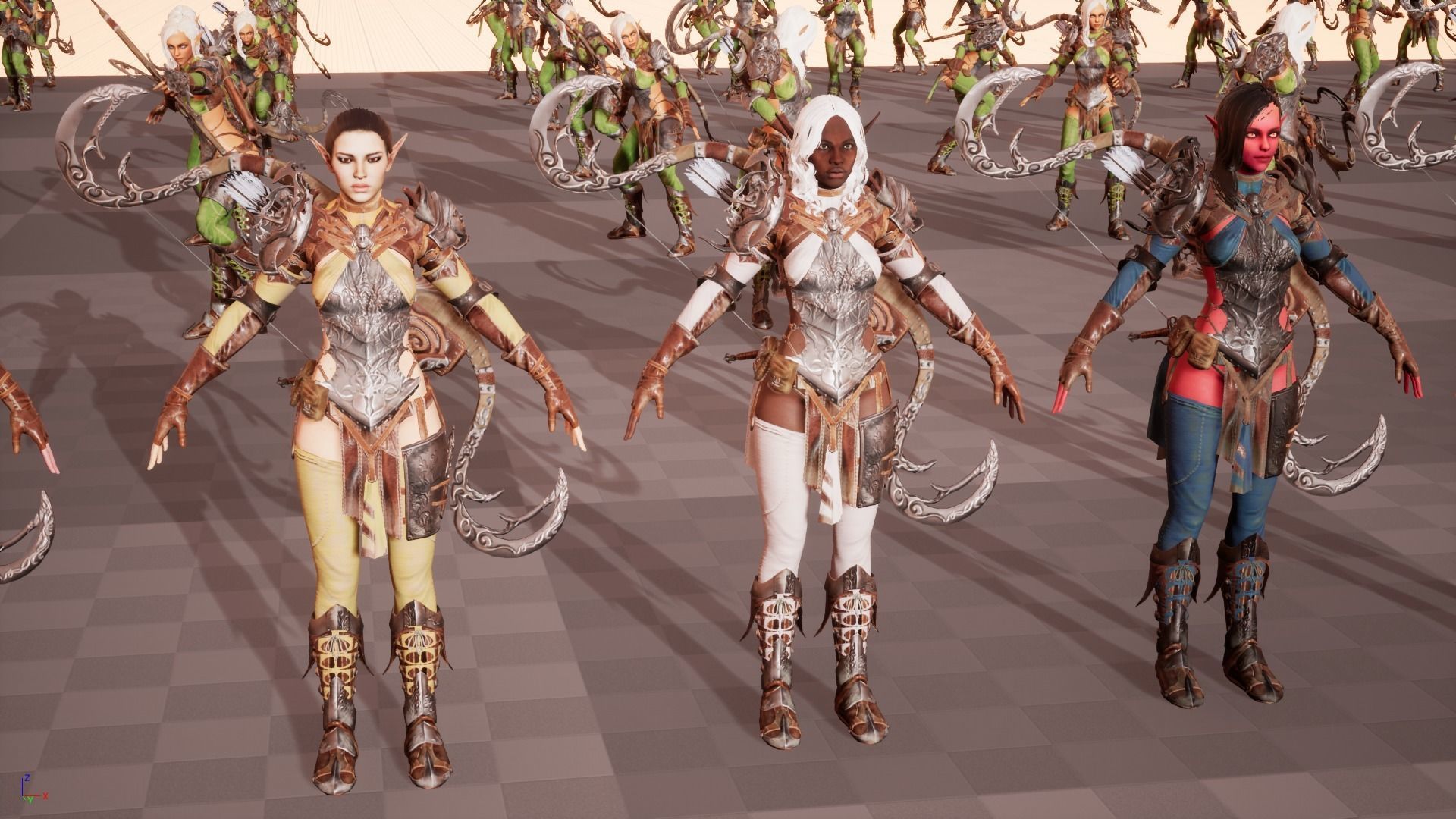 Elf girl Low-poly 3D model_35