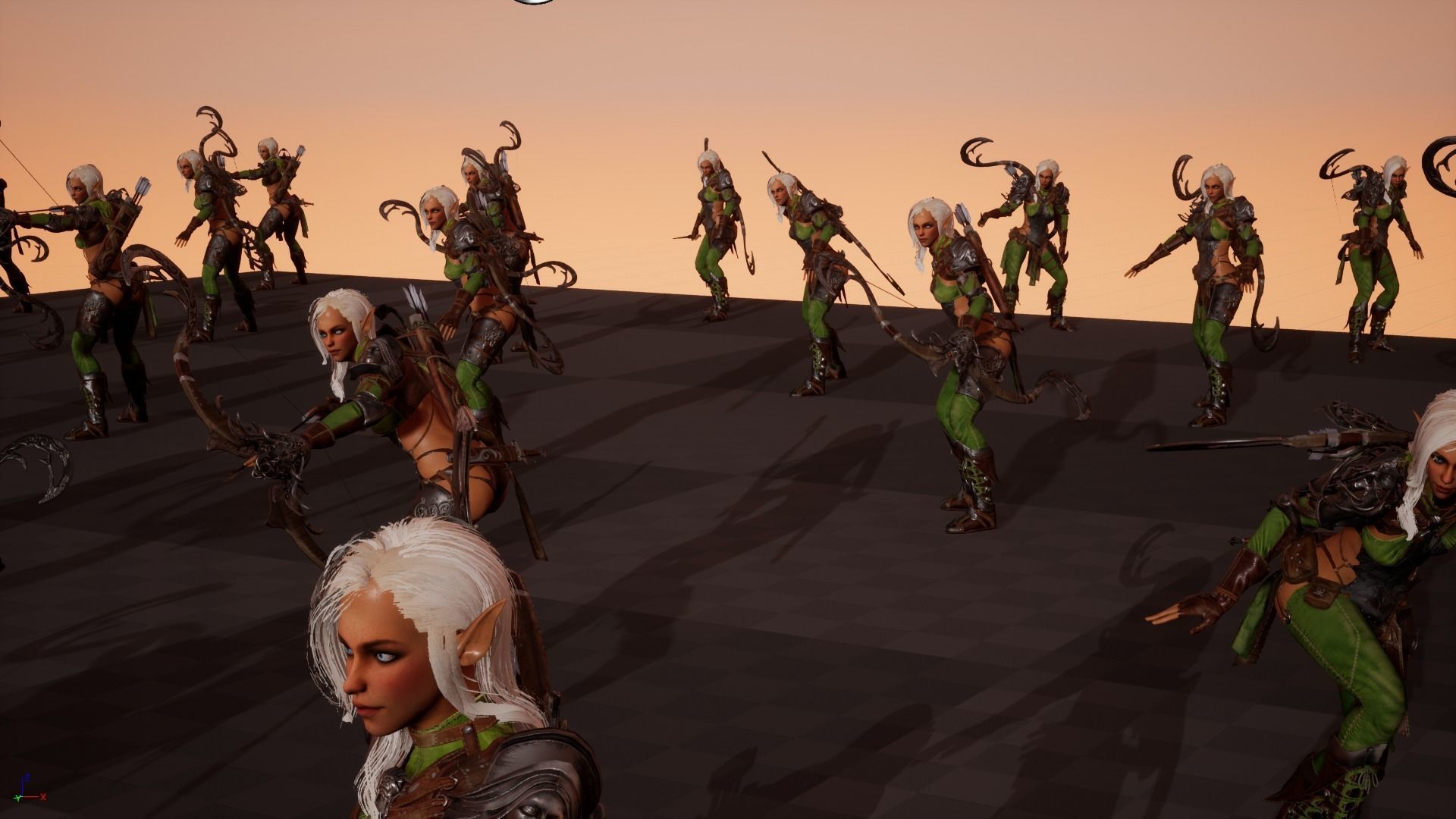 Elf girl Low-poly 3D model_37