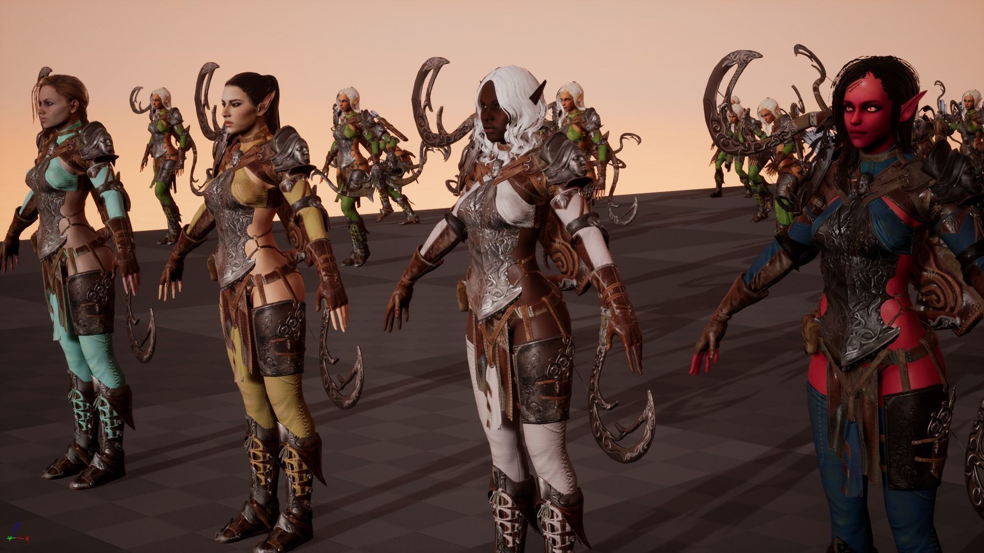 Elf girl Low-poly 3D model_33