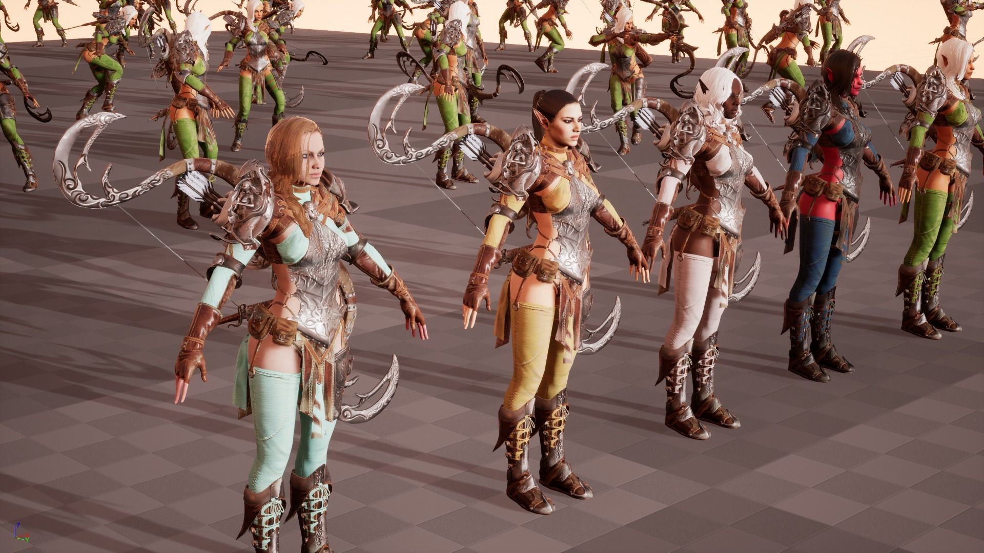 Elf girl Low-poly 3D model_34