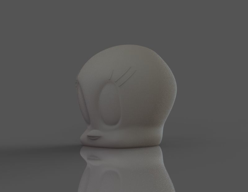 Tweety Bird head 3D print model_1