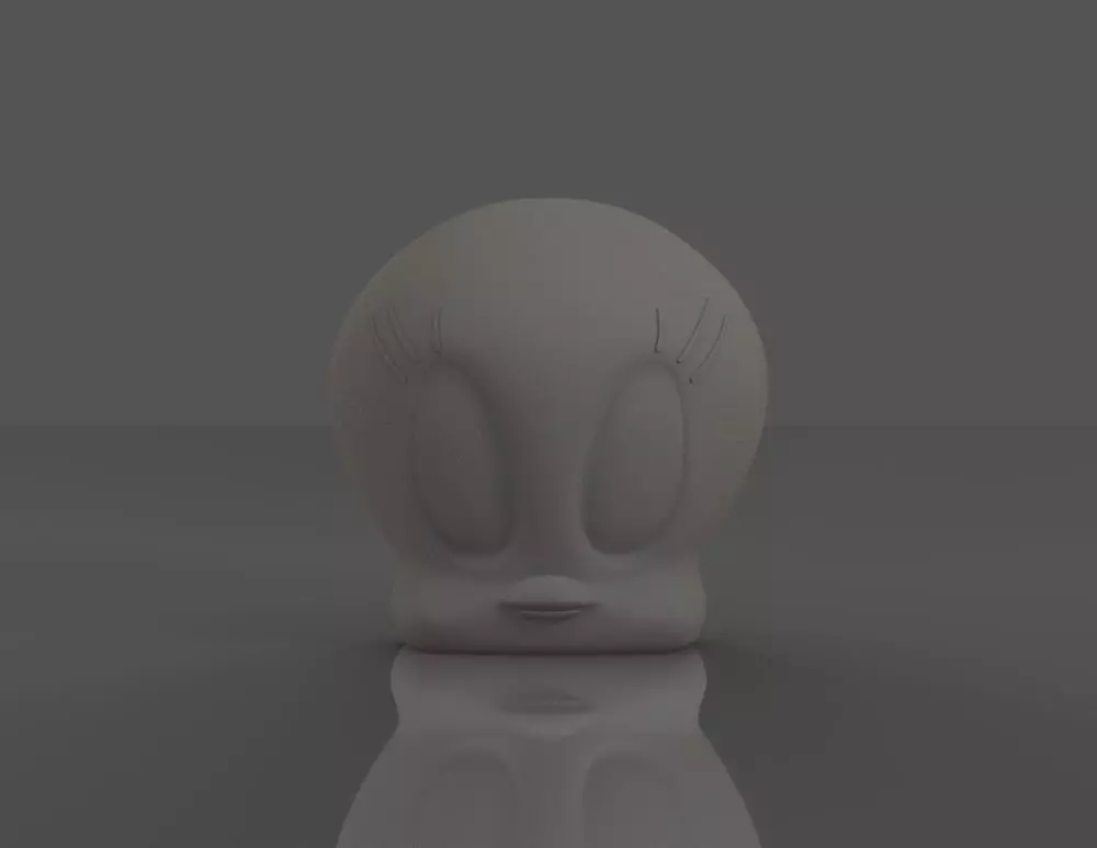 Tweety Bird head 3D print model_0