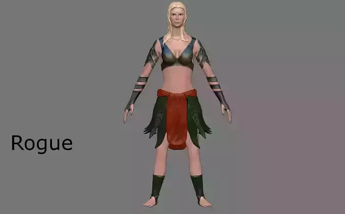 3D RTS MOBA style game characters Free 3D model
