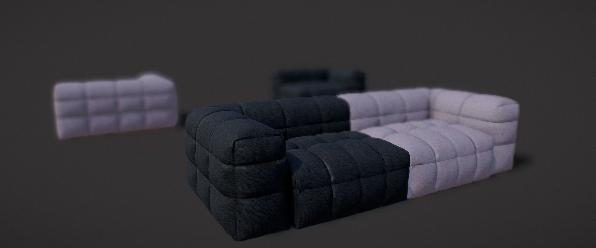 Michelin Sofa by Arik VR Game-Ready Low-poly 3D model_1