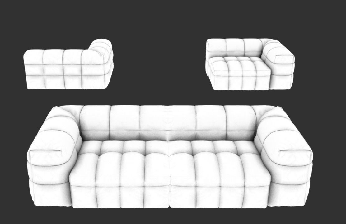 Michelin Sofa by Arik VR Game-Ready Low-poly 3D model_8