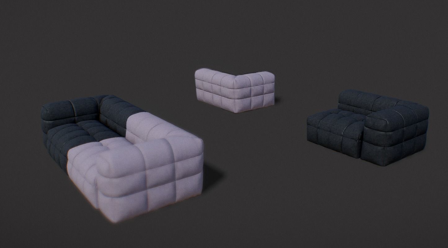 Michelin Sofa by Arik VR Game-Ready Low-poly 3D model_4