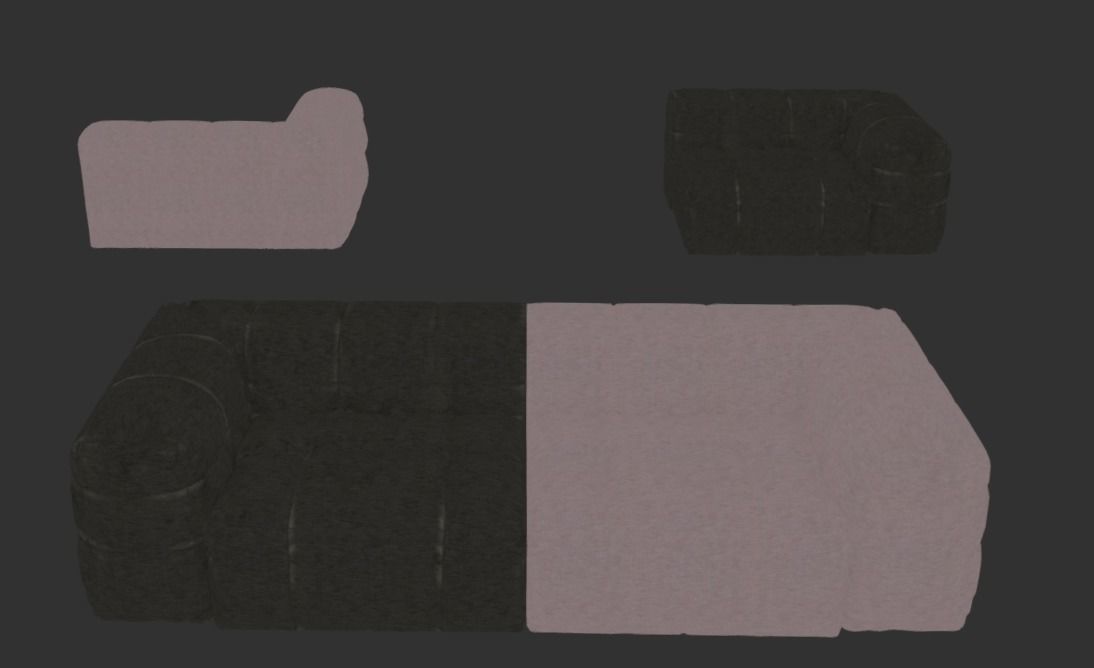 Michelin Sofa by Arik VR Game-Ready Low-poly 3D model_6