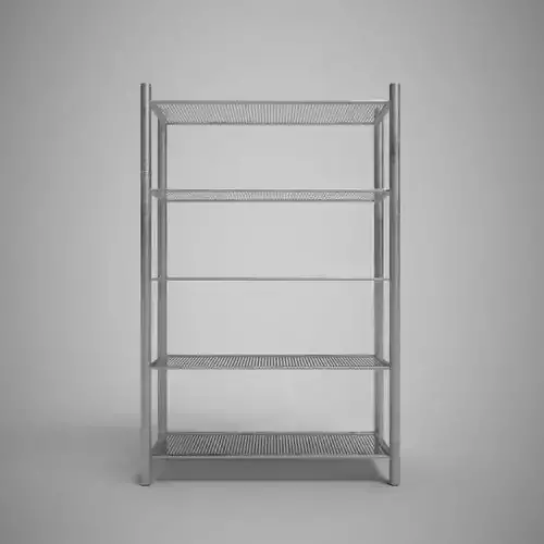 Commercial  wire shelf Low-poly 3D model