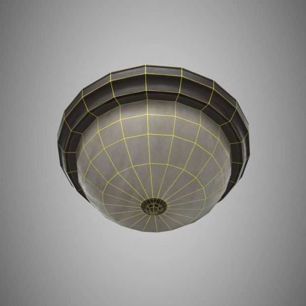 Ceiling Light Low-poly 3D model_4