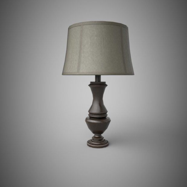 Older Lamp Low-poly 3D model_1