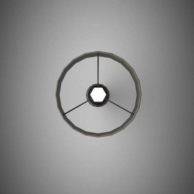 Older Lamp Low-poly 3D model_2