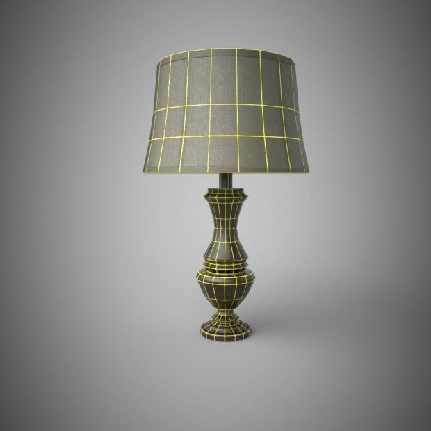 Older Lamp Low-poly 3D model_3