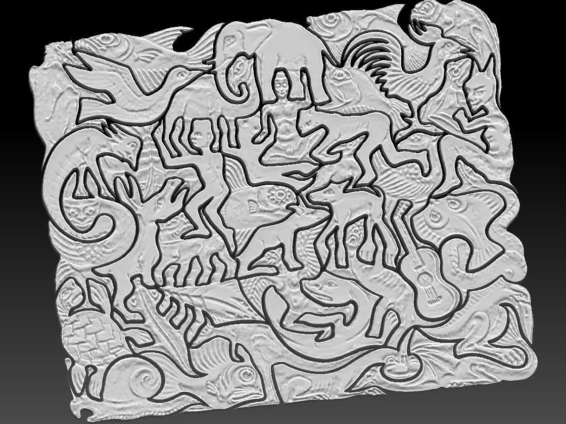 MC Escher Puzzle 3D print model_0