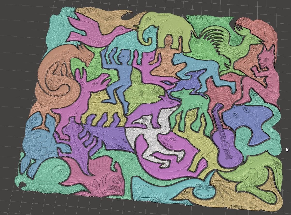 MC Escher Puzzle 3D print model_4