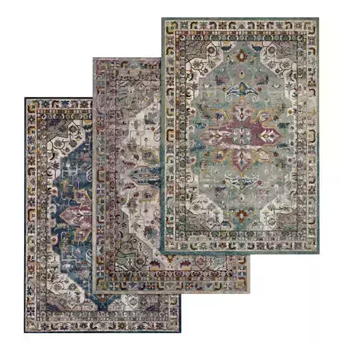 Rug Set 8 three rugs with ornate design