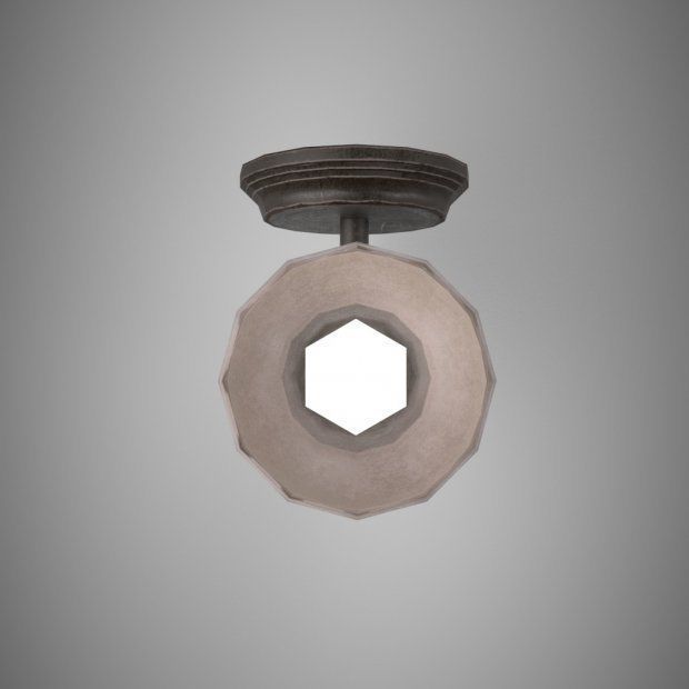 Sconce Light Low-poly 3D model_4