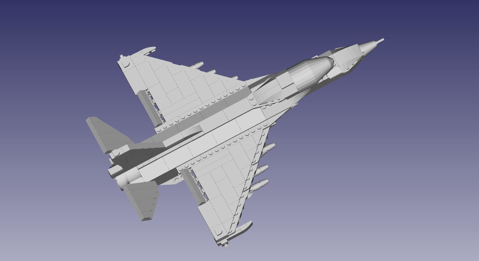 Lego F-16 Fighter Jet 3D model_3