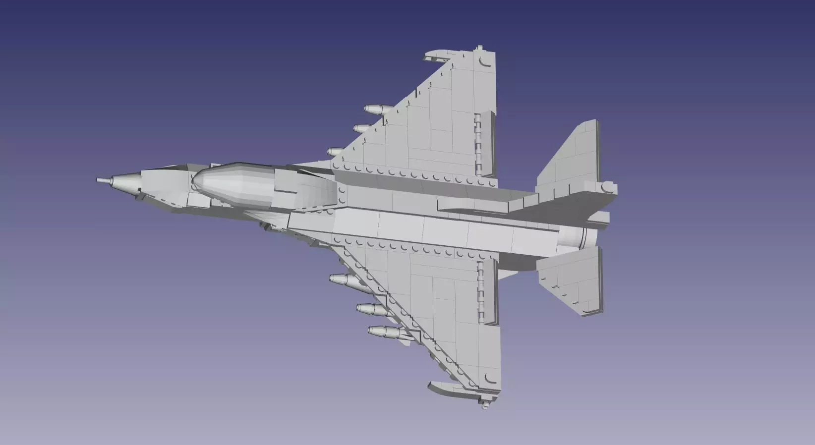 Lego F-16 Fighter Jet 3D model_0