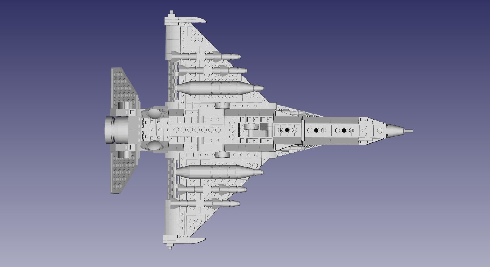 Lego F-16 Fighter Jet 3D model_4