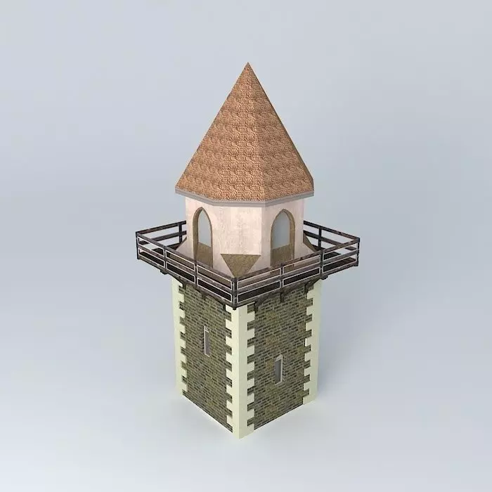 tower with roof Free 3D model