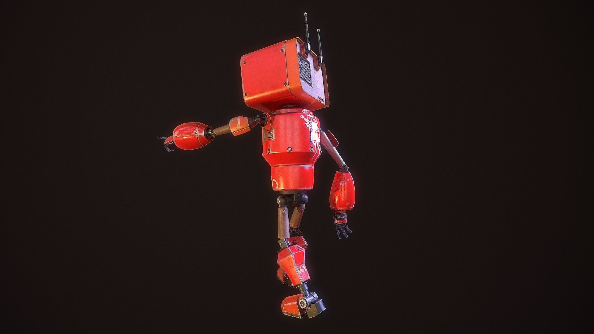 my little android G021 Low-poly 3D model_16