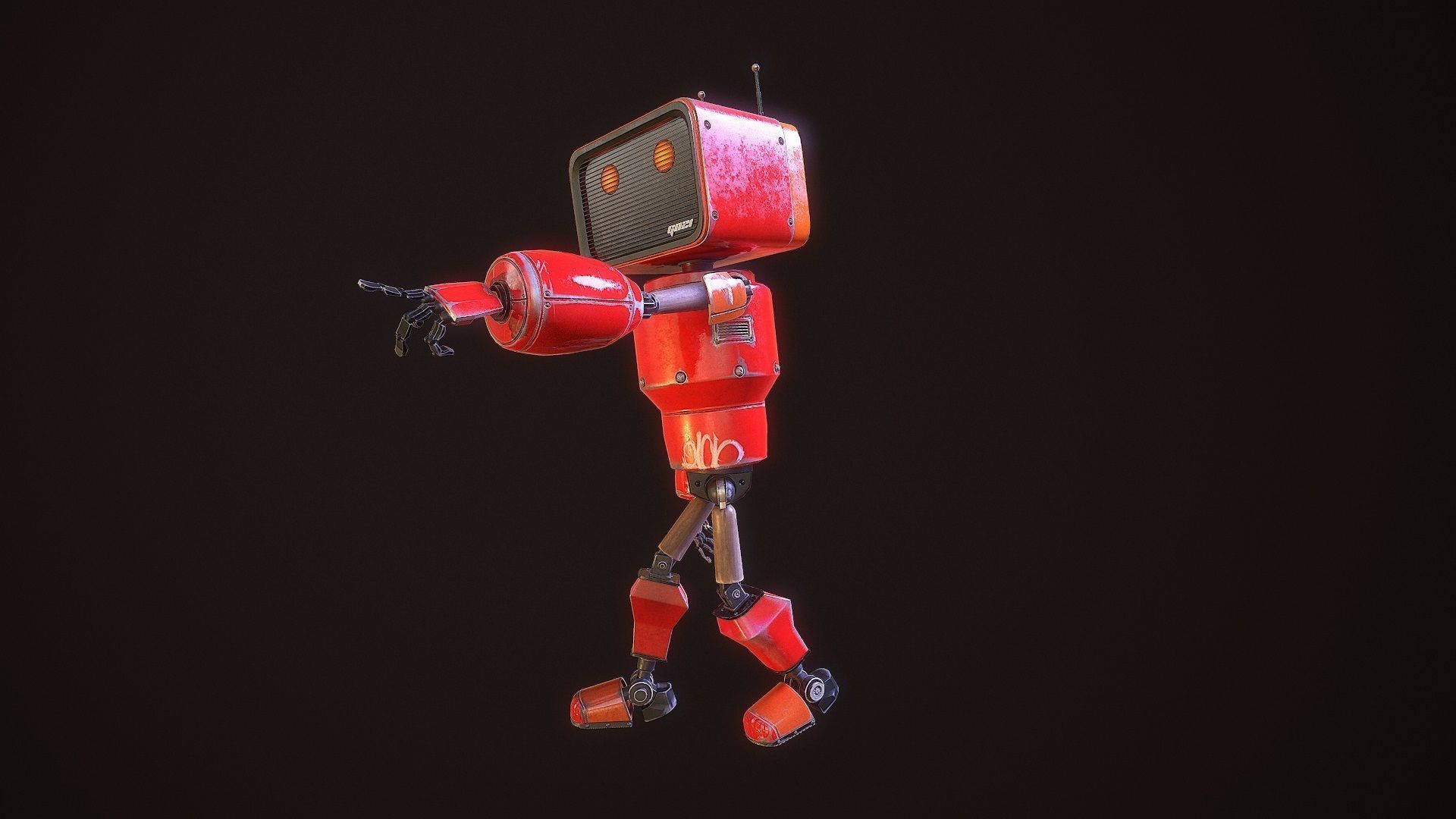 my little android G021 Low-poly 3D model_20