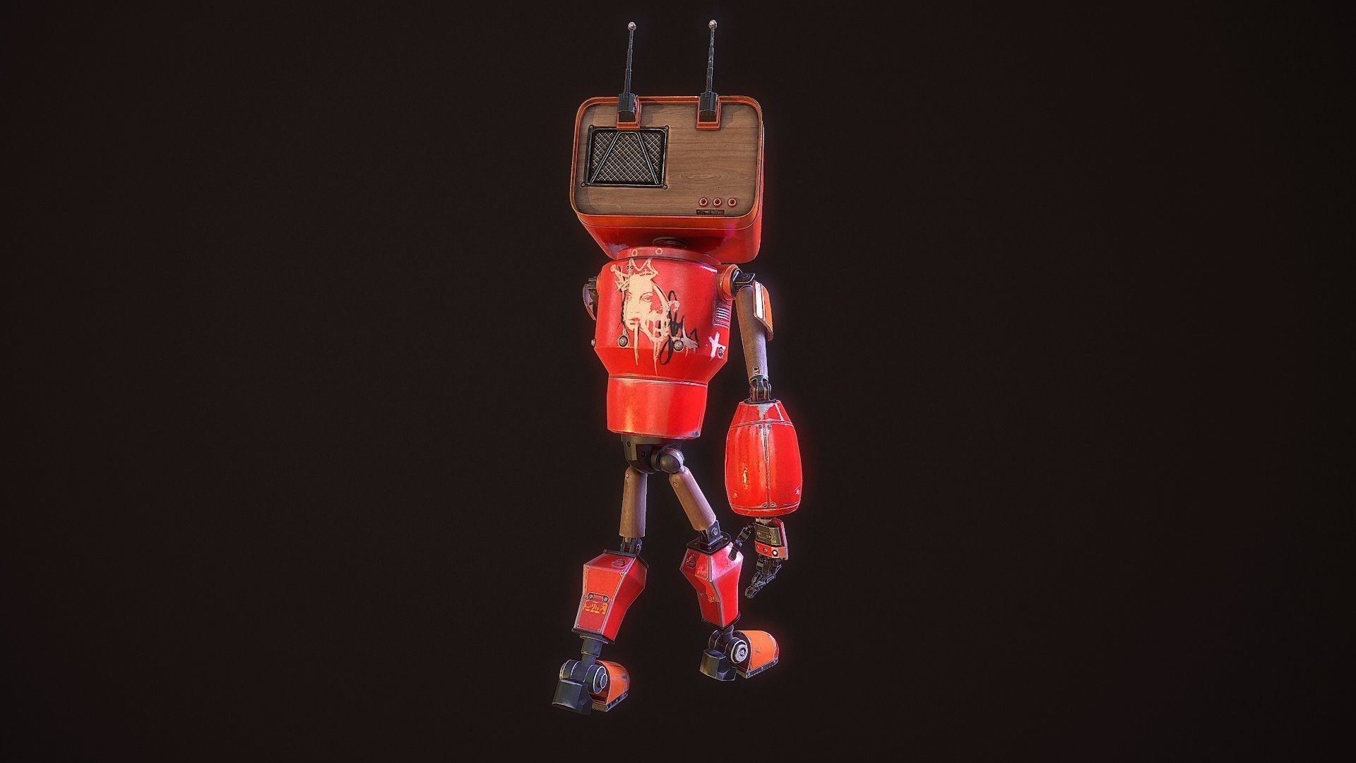 my little android G021 Low-poly 3D model_12