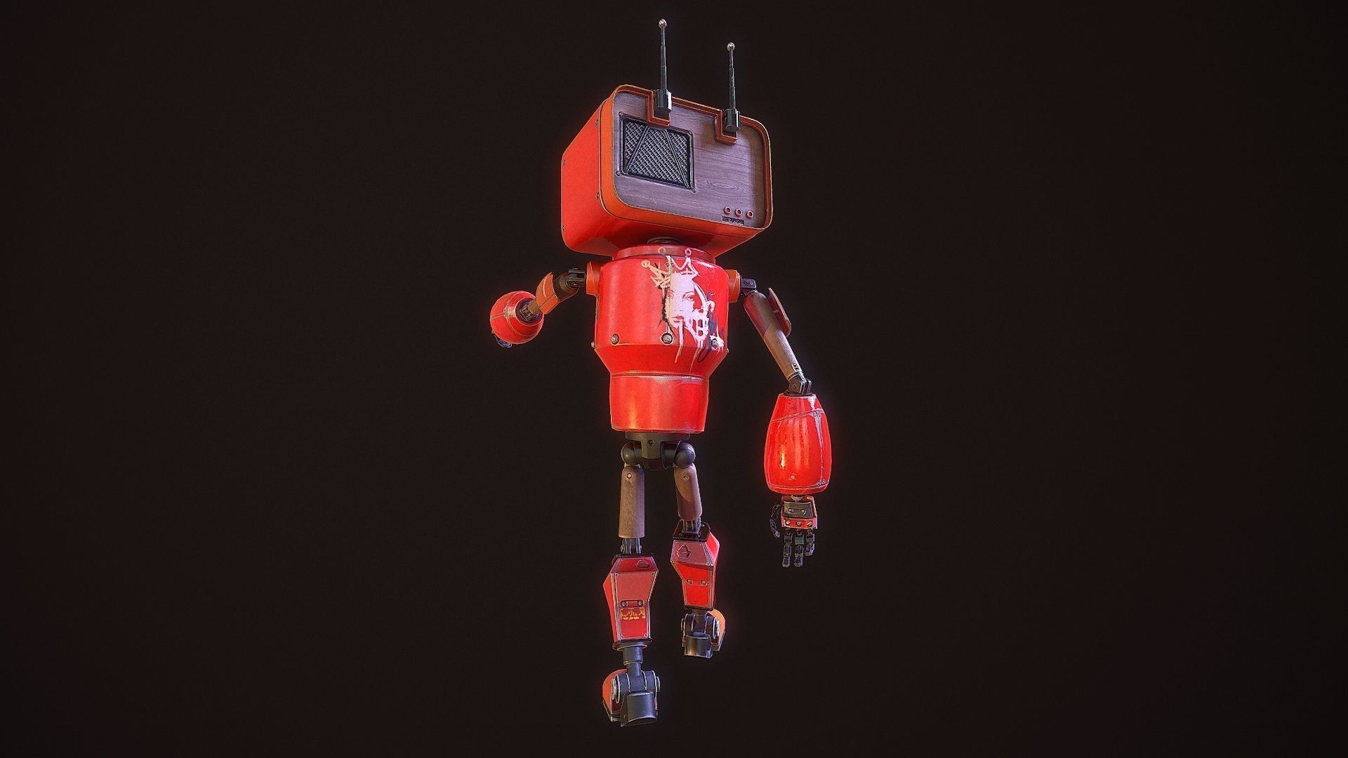 my little android G021 Low-poly 3D model_14