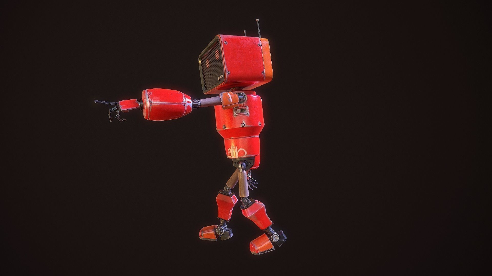 my little android G021 Low-poly 3D model_19