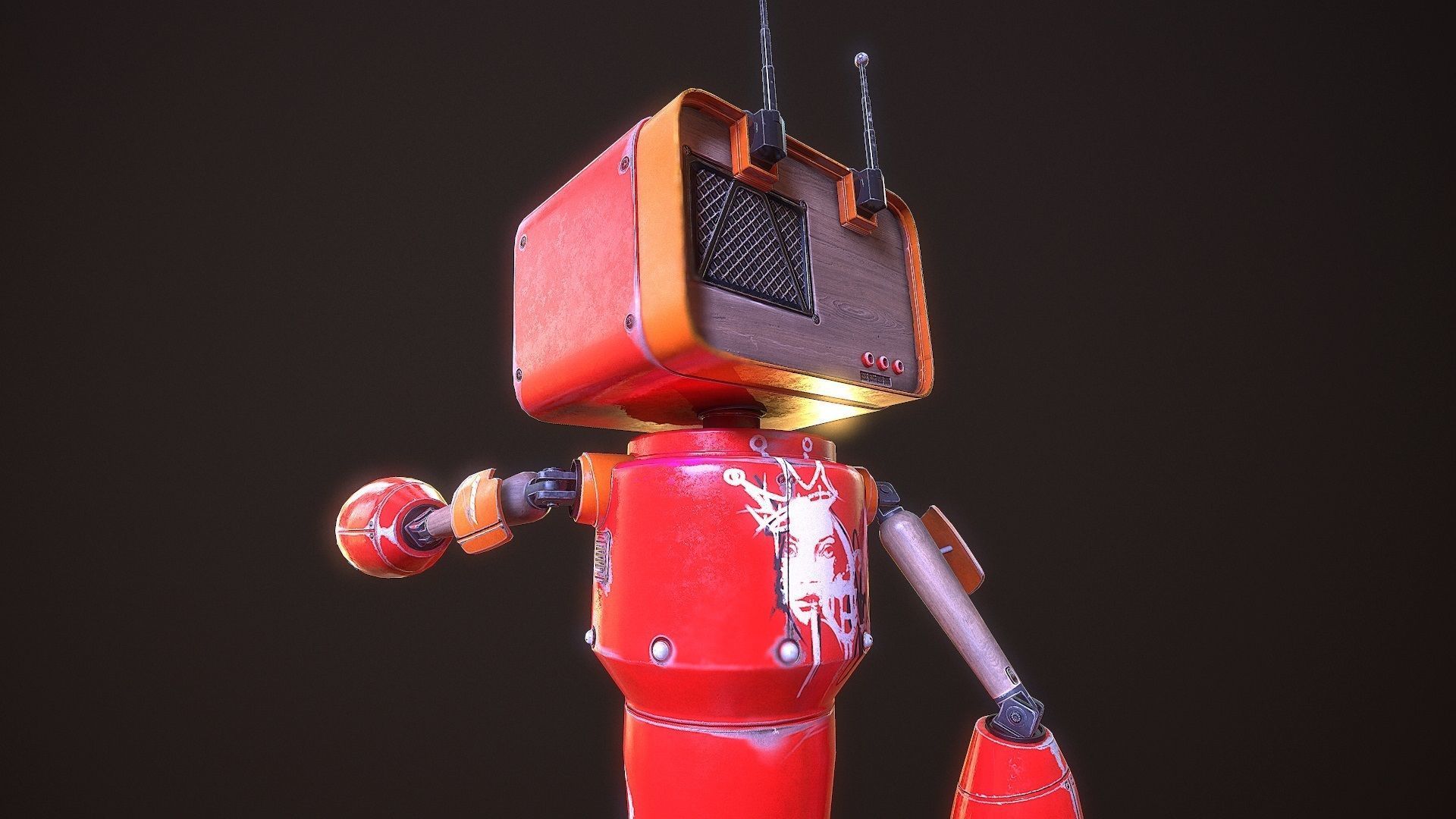 my little android G021 Low-poly 3D model_23