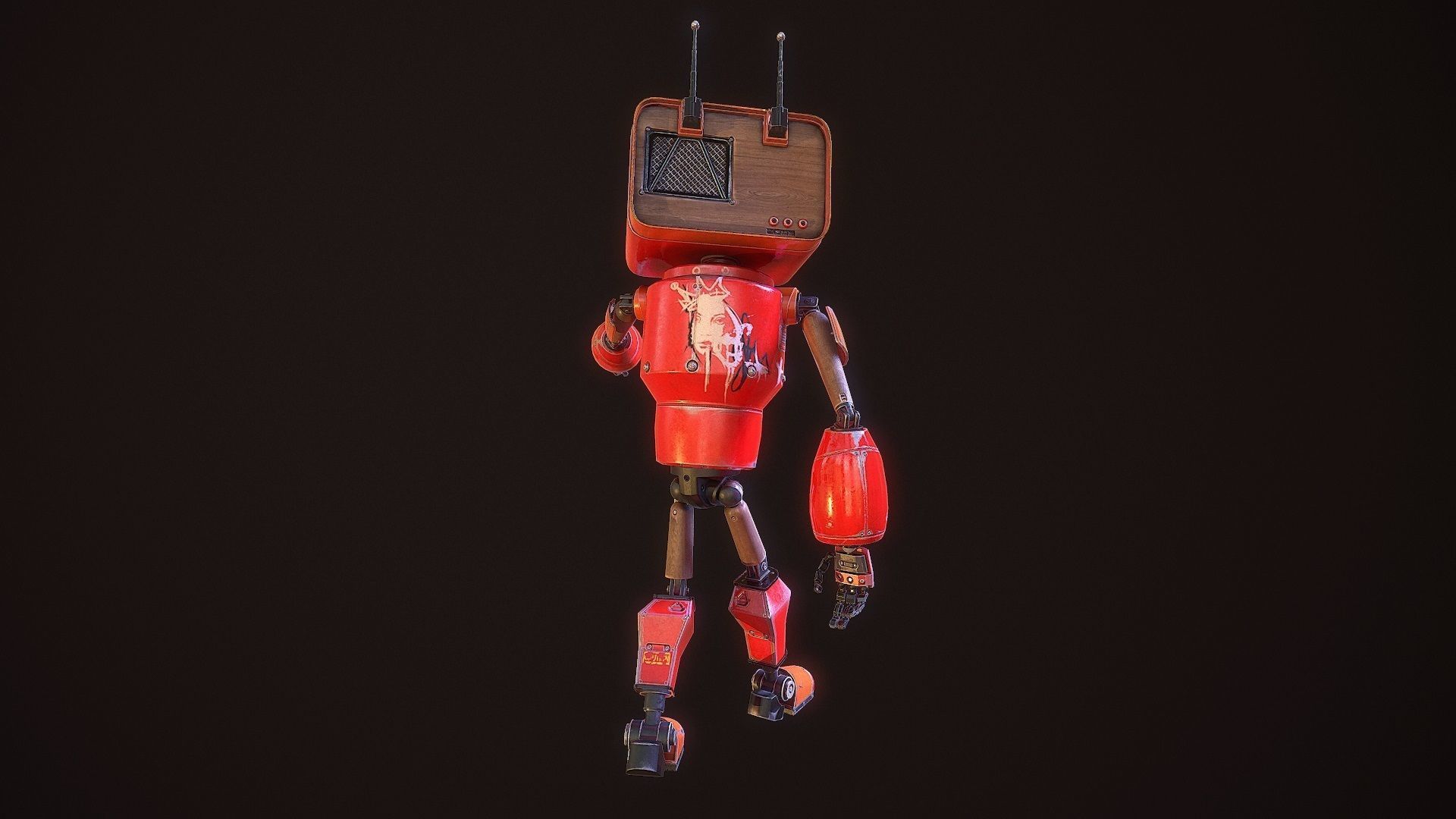 my little android G021 Low-poly 3D model_13