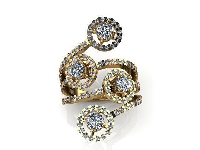 Gold Silver Rings 3D printing  3D print model