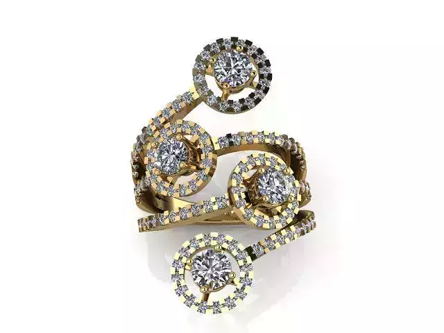 Gold Silver Rings 3D printing 