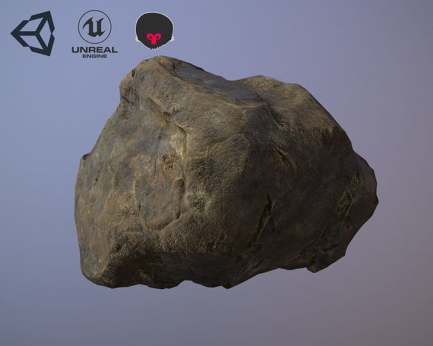 Large Rock  Low poly PBR Game Ready Low-poly 3D model