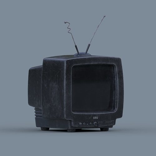 Vintage Television Low-poly 3D model