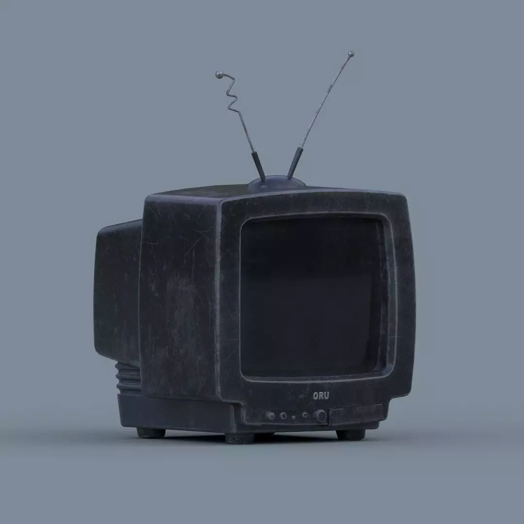 Vintage Television Low-poly 3D model_0