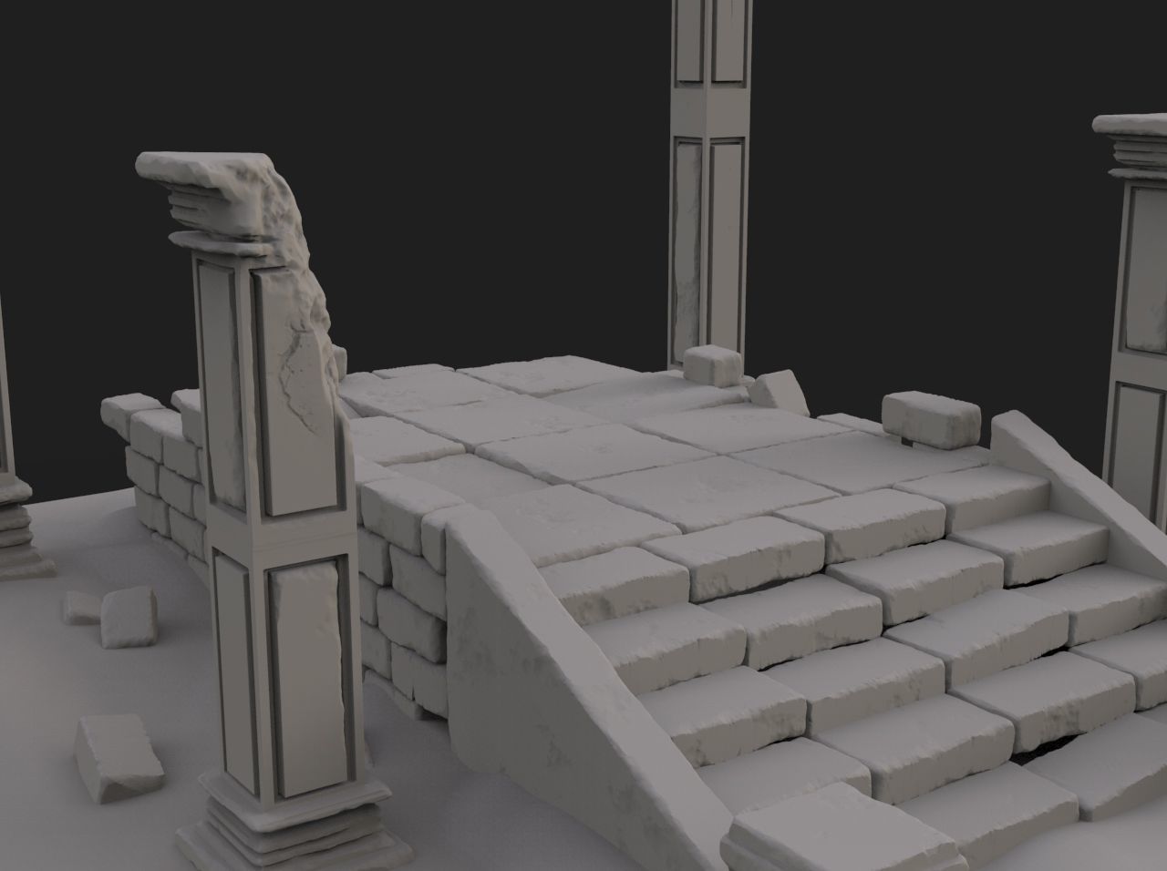 Old ruin 3D model_7